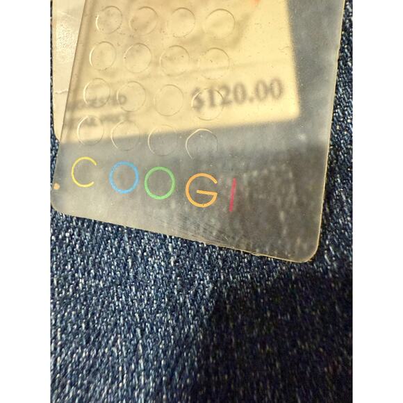 Rare NWT Vintage Coogi 29"W 31"L Low-Rise Flare Jeans Y2K Geometric Embroidery - Picture 5 of 16